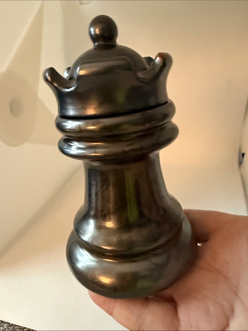 Decorative Black Resin Chess Rook -(Jar) - Picture 9 of 17